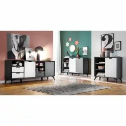 Loftscape Sideboard Nevez I - Weiß / Grau -Büromöbel Verkaufsgeschäft 1000230756 201113 13082700036 MOOD DETAILS P000000001000230756 mood