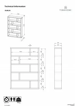 Temahome Regal Dublin - Mukali - Höhe: 173 cm 15 Temahome Regal Dublin - Mukali - Höhe: 173 cm -Büromöbel Verkaufsgeschäft 1000230801 201113 12493300005 DETAILS P000000001000230801