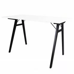 Norrwood Schreibtisch Loulay - Weiß / Schwarz