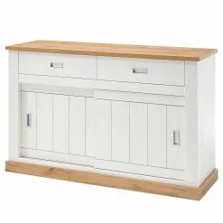 Ridgevalley Sideboard Ollezy I - Pinie Weiß Dekor / Eiche Wotan Dekor