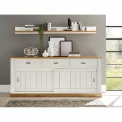 Ridgevalley Sideboard Ollezy II - Pinie Weiß Dekor / Eiche Wotan Dekor -Büromöbel Verkaufsgeschäft 1000231951 201204 06215800023 MOOD DETAILS P000000001000231951 mood