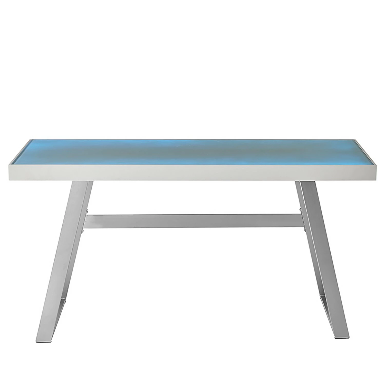 Furnitive LED Schreibtisch Vicq - Glas / Stahl - Weiß / Edelstahl 8 Furnitive LED Schreibtisch Vicq - Glas / Stahl - Weiß / Edelstahl – Bild 6