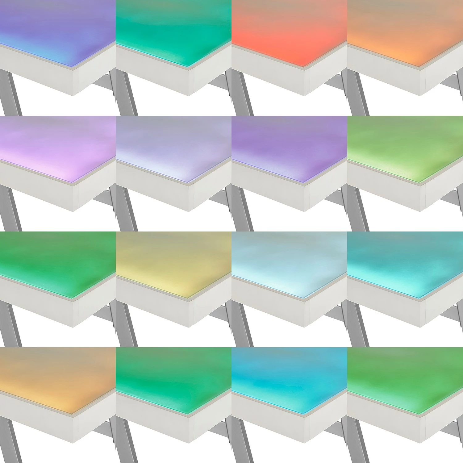 Furnitive LED Schreibtisch Vicq - Glas / Stahl - Weiß / Edelstahl 12 Furnitive LED Schreibtisch Vicq - Glas / Stahl - Weiß / Edelstahl – Bild 10