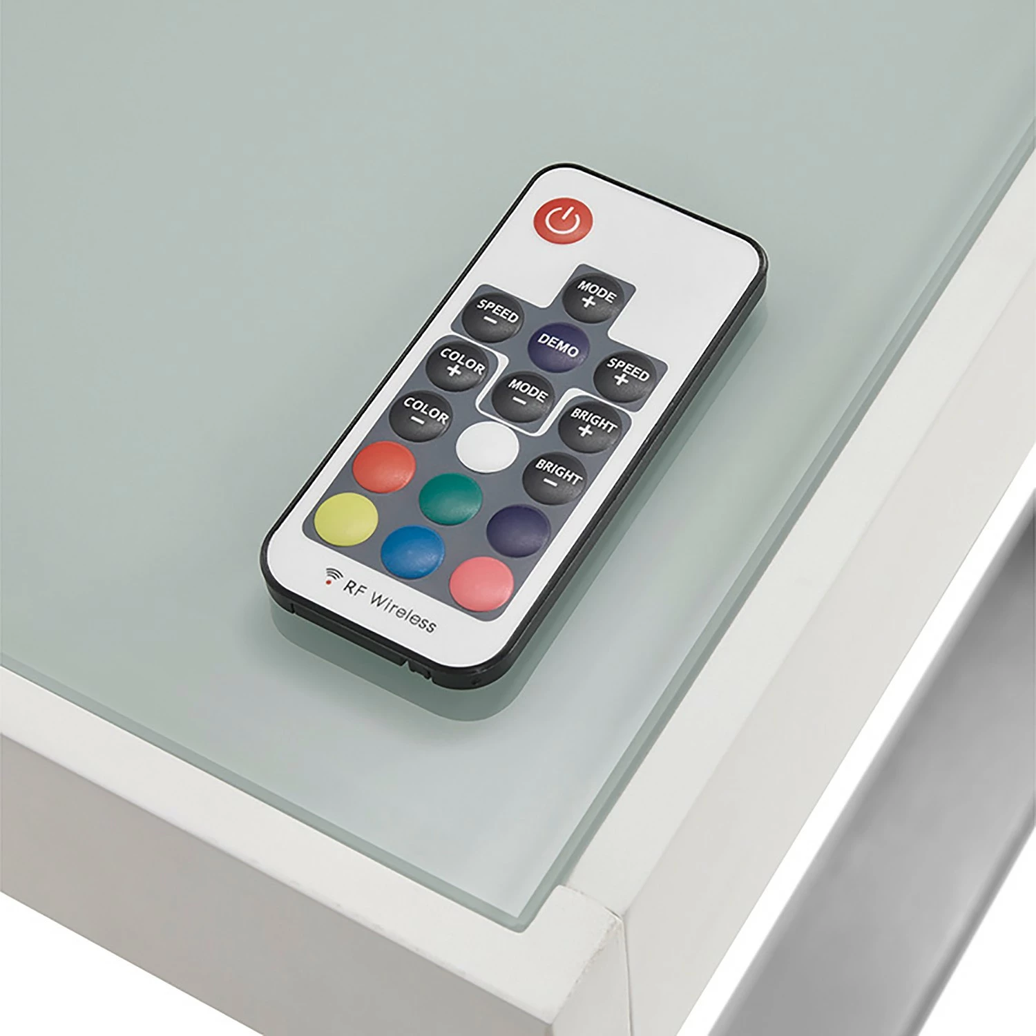 Furnitive LED Schreibtisch Vicq - Glas / Stahl - Weiß / Edelstahl 13 Furnitive LED Schreibtisch Vicq - Glas / Stahl - Weiß / Edelstahl – Bild 11