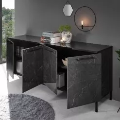 LC Spa Sideboard Mango - Marmor Schwarz Dekor - Breite: 207 cm -Büromöbel Verkaufsgeschäft 1000235373 201208 10461100061 MOOD DETAILS P000000001000235373 mood