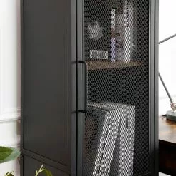 Red Living Regal Thenon - Schwarz / Braun -Büromöbel Verkaufsgeschäft 1000235693 201210 06233800200 DETAILS P000000001000235693