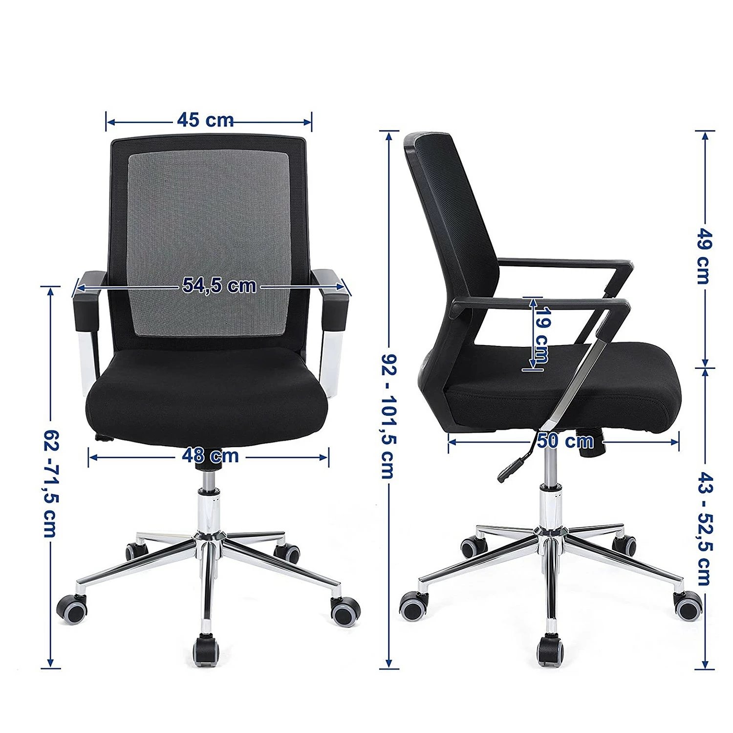 Loftscape Bürostuhl Luxey - Webstoff - Schwarz 10 Loftscape Bürostuhl Luxey - Webstoff - Schwarz – Bild 8