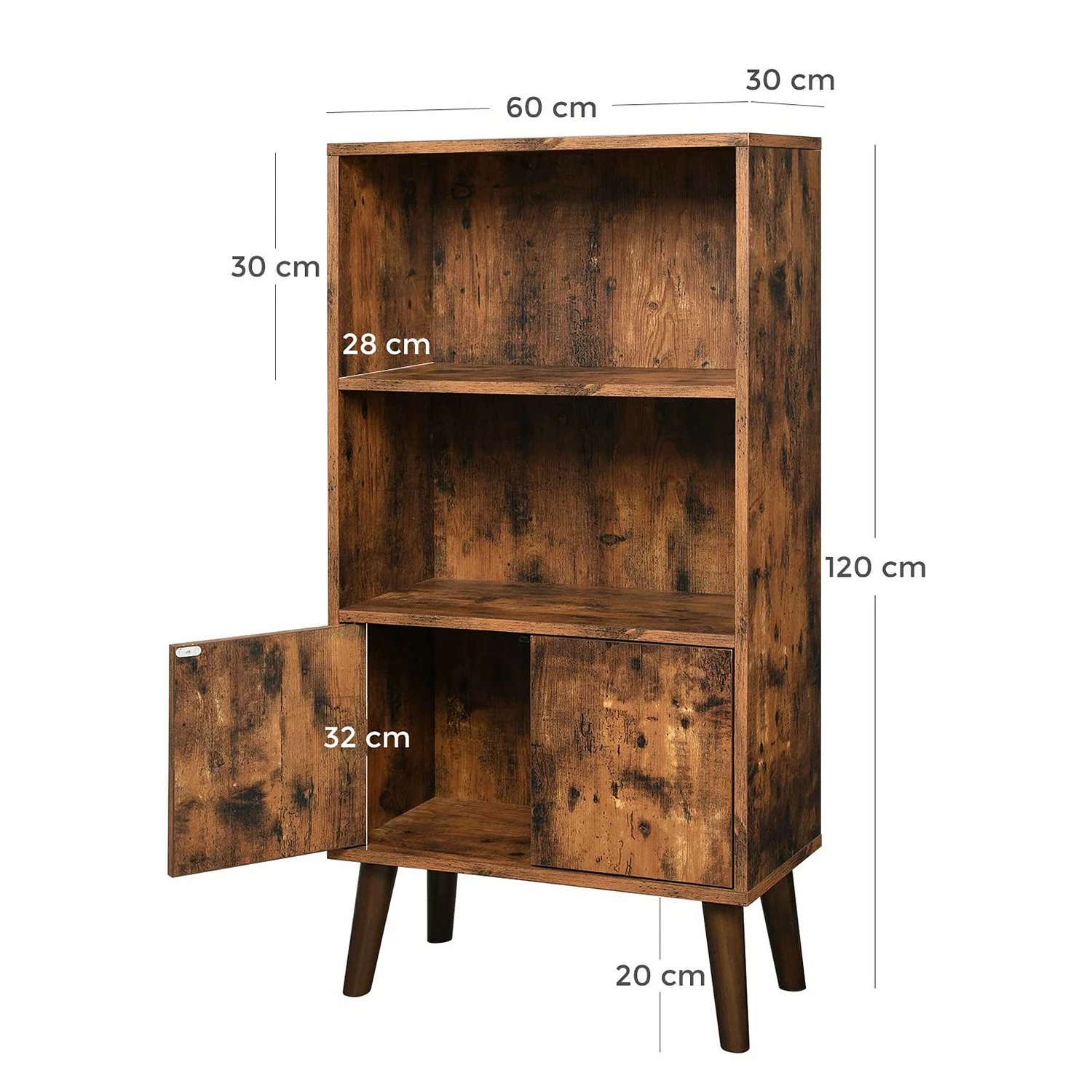 Red Living Bücherregal Surville - Eiche Rustikal Dekor 7 Red Living Bücherregal Surville - Eiche Rustikal Dekor – Bild 5