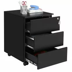 Loftscape Rollcontainer Le Cros - Stahl / Kunststoff - Schwarz -Büromöbel Verkaufsgeschäft 1000235772 210118 06474500377 DETAILS P000000001000235772