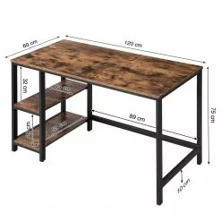 Red Living Schreibtisch Brillac - Eiche Rustikal Dekor - Breite: 120 cm -Büromöbel Verkaufsgeschäft 1000235793 210118 06512900528 SKETCH DETAILS P000000001000235793 sketch