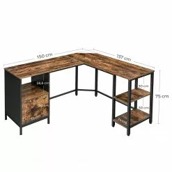 Red Living Eckschreibtisch Buxy III - Eiche Rustikal Dekor / Schwarz 13 Red Living Eckschreibtisch Buxy III - Eiche Rustikal Dekor / Schwarz -Büromöbel Verkaufsgeschäft 1000235794 210118 06513800534 DETAILS P000000001000235794