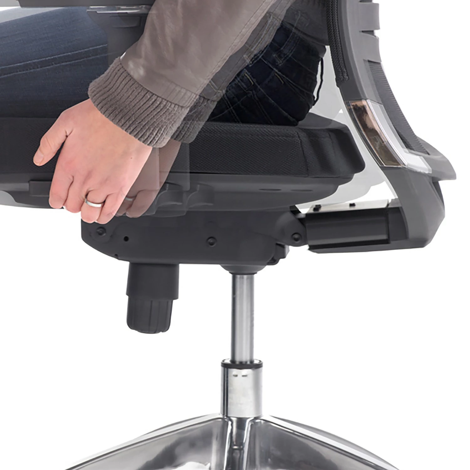 Mayer Sitzmöbel Bürodrehstuhl myOPTIMAX III - Flachgewebe / Aluminium - Schwarz 7 Mayer Sitzmöbel Bürodrehstuhl myOPTIMAX III - Flachgewebe / Aluminium - Schwarz – Bild 5