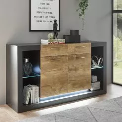 Red Living Sideboard Talence II - Kastanie Dekor / Grau -Büromöbel Verkaufsgeschäft 1000236850 201218 06044000051 MOOD DETAILS P000000001000236850 mood