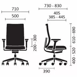 Sedus Bürostuhl se:do PRO light I - Webstoff & Membranbespannung / Stahl - Schwarz -Büromöbel Verkaufsgeschäft 1000238028 210120 13175200031 SKETCH DETAILS P000000001000238028 sketch
