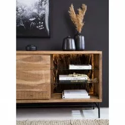 Ars Natura Sideboard Roody - Inkl. Beleuchtung - Akazie massiv / Metall - Akazie / Schwarz 26 Ars Natura Sideboard Roody - Inkl. Beleuchtung - Akazie massiv / Metall - Akazie / Schwarz -Büromöbel Verkaufsgeschäft 1000238181 220420 050 DETAILS P000000001000238181