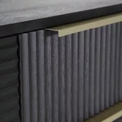 Red Living Sideboard Soyons - Akazie massiv / Metall - Schwarz / Gold -Büromöbel Verkaufsgeschäft 1000239501 210108 13372300060 DETAILS P000000001000239501