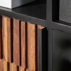 Red Living Regal Sanvic - Sheesham / Akazie massiv - Sheesham / Anthrazit -Büromöbel Verkaufsgeschäft 1000240822 210812 13315600017 DETAILS P000000001000240822