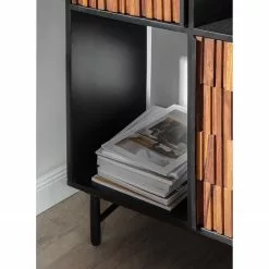 Red Living Regal Sanvic - Sheesham / Akazie massiv - Sheesham / Anthrazit -Büromöbel Verkaufsgeschäft 1000240822 210812 13315600018 DETAILS P000000001000240822