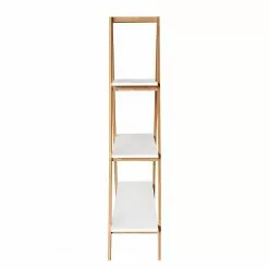 Mørteens Regal Tondern - Bambus teilmassiv - Weiß / Bambus -Büromöbel Verkaufsgeschäft 1000241543 211223 123718000115 DETAILS P000000001000241543