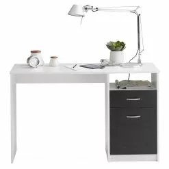 Furnitive Schreibtisch Cossey - Weiß / Schwarz 7 Furnitive Schreibtisch Cossey - Weiß / Schwarz -Büromöbel Verkaufsgeschäft 1000242054 210813 11051700059 DETAILS P000000001000242054