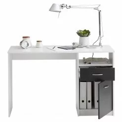 Furnitive Schreibtisch Cossey - Weiß / Schwarz 8 Furnitive Schreibtisch Cossey - Weiß / Schwarz -Büromöbel Verkaufsgeschäft 1000242054 210813 11051800060 DETAILS P000000001000242054