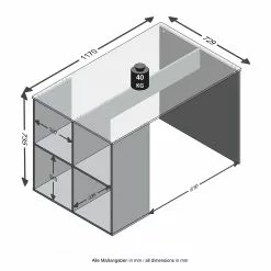 Furnitive Schreibtisch Fumel - Weiß -Büromöbel Verkaufsgeschäft 1000242055 210122 12394100052 SKETCH DETAILS P000000001000242055 sketch