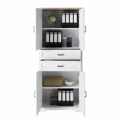 Ridgevalley Büroschrank Jasmund I - Pinie Weiß Dekor / Eiche Artisan Dekor -Büromöbel Verkaufsgeschäft 1000244999 210504 06305500061 DETAILS P000000001000244999