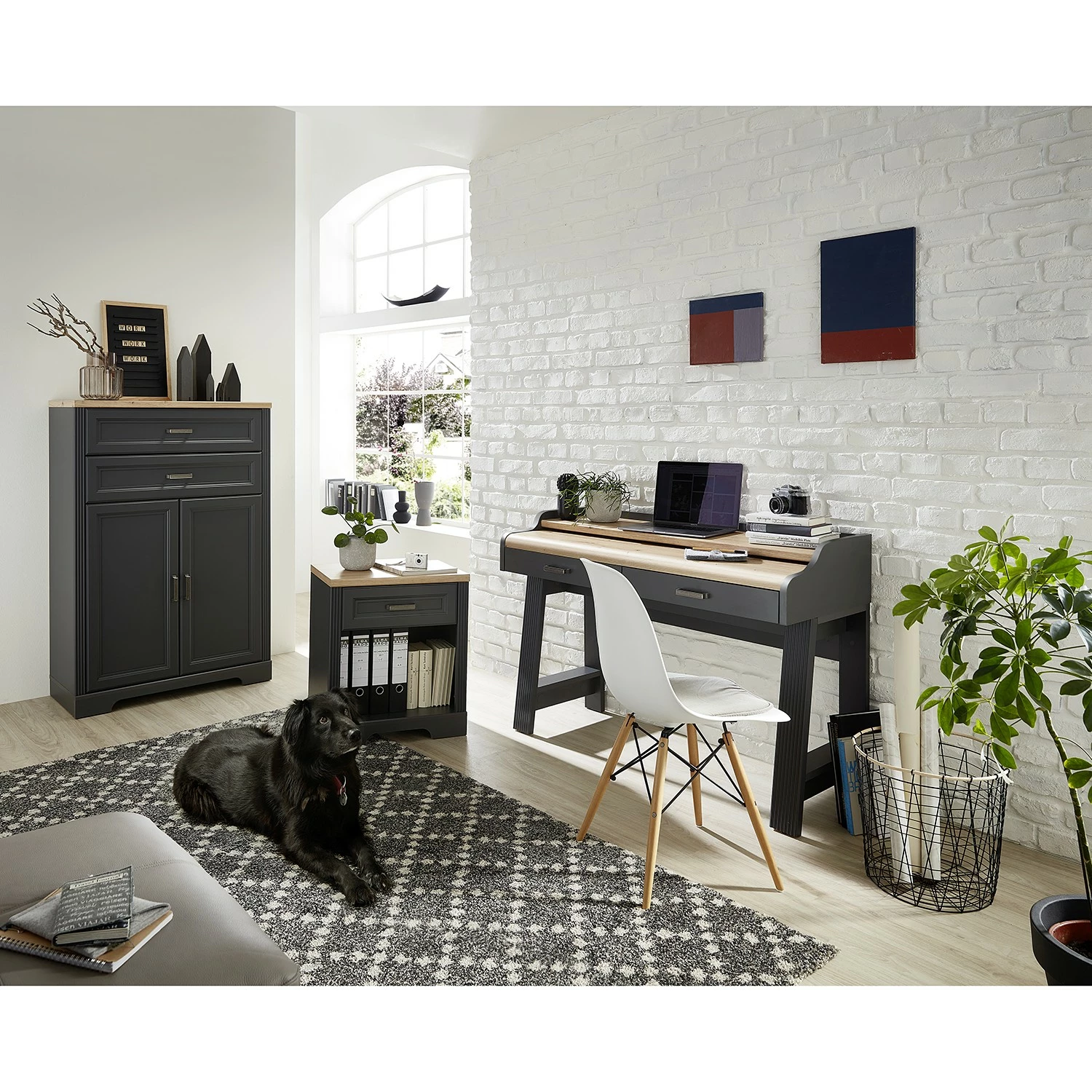 Ridgevalley Sekretär Jasmund - Graphit 4 Ridgevalley Sekretär Jasmund - Graphit – Bild 2