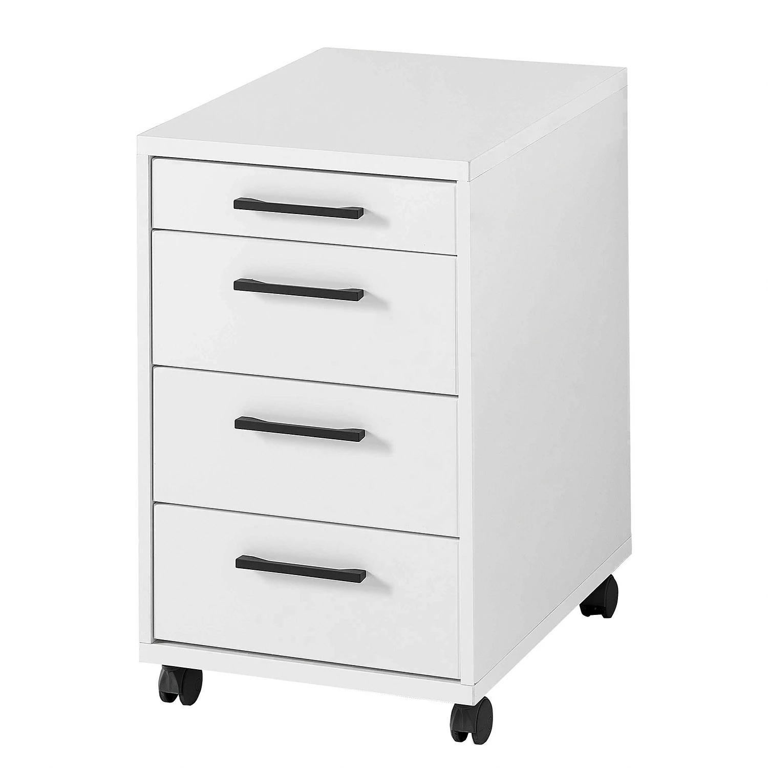 Furnitive Rollcontainer Lemuy - Weiß / Anthrazit 3 Furnitive Rollcontainer Lemuy - Weiß / Anthrazit