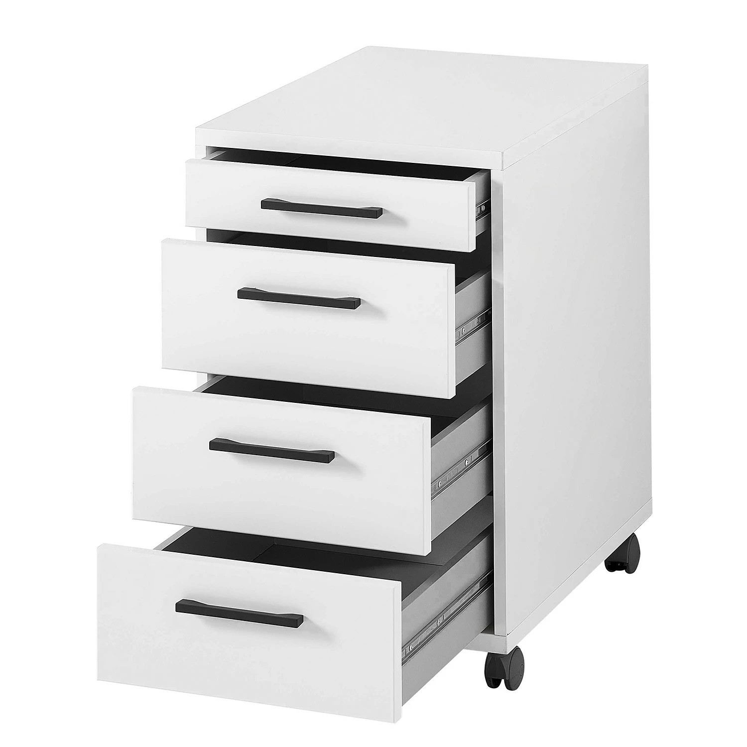 Furnitive Rollcontainer Lemuy - Weiß / Anthrazit 5 Furnitive Rollcontainer Lemuy - Weiß / Anthrazit – Bild 3