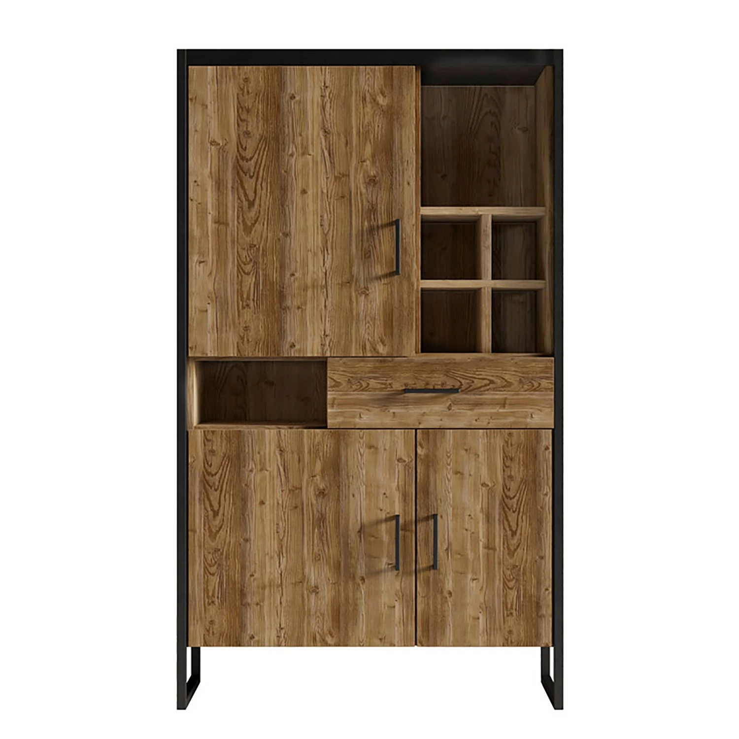 Red Living Regal Turriers II - Fichte Dekor / Matt Schwarz 7 Red Living Regal Turriers II - Fichte Dekor / Matt Schwarz – Bild 5