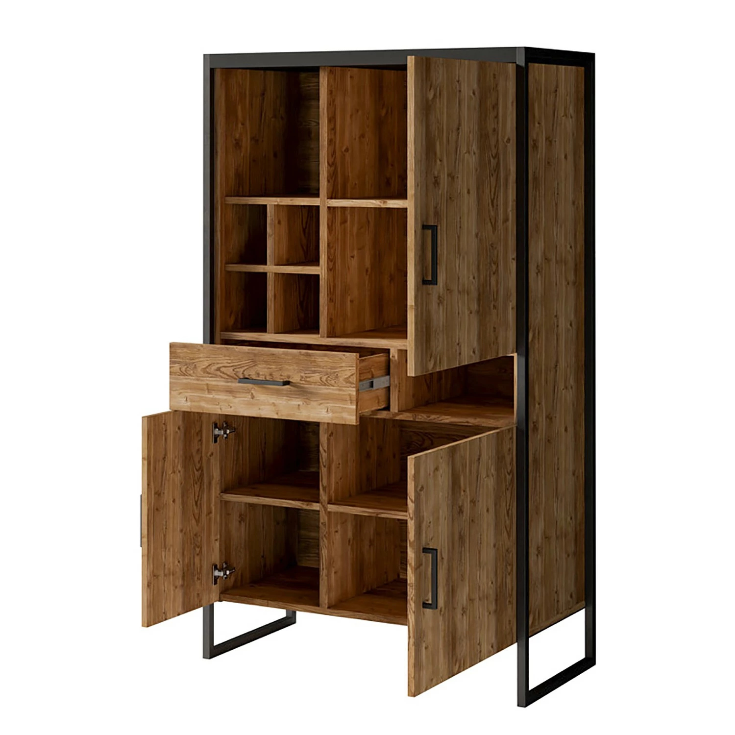 Red Living Regal Turriers II - Fichte Dekor / Matt Schwarz 8 Red Living Regal Turriers II - Fichte Dekor / Matt Schwarz – Bild 6