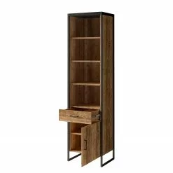 Red Living Regal Turriers I - Fichte Dekor / Matt Schwarz -Büromöbel Verkaufsgeschäft 1000245428 210217 13064500112 DETAILS P000000001000245428