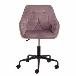 Jack & Alice Bürostuhl Magrin - Samt / Eisen - Altrosa -Büromöbel Verkaufsgeschäft 1000246590 210209 12132300290 DETAILS P000000001000246590