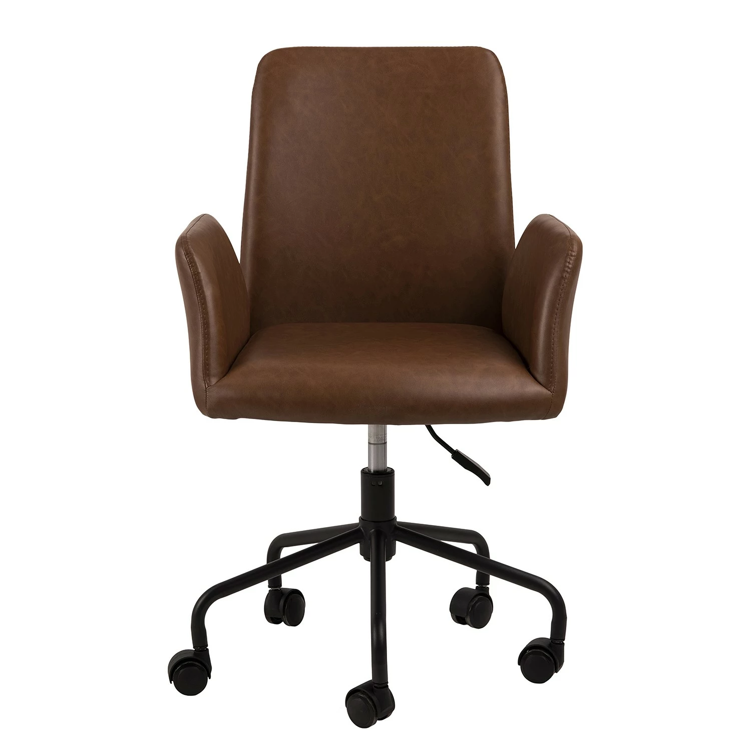 Fredriks Bürostuhl Mailly - Kunstleder / Eisen - Vintage Braun / Schwarz 7 Fredriks Bürostuhl Mailly - Kunstleder / Eisen - Vintage Braun / Schwarz – Bild 5