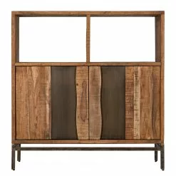 Ars manufacti Büroschrank Domme - Akazie massiv / Eisen - Akazie / Anthrazit -Büromöbel Verkaufsgeschäft 1000246786 220318 030 DETAILS P000000001000246786