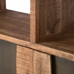 Ars manufacti Büroschrank Domme - Akazie massiv / Eisen - Akazie / Anthrazit -Büromöbel Verkaufsgeschäft 1000246786 220318 035 DETAILS P000000001000246786