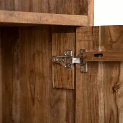 Ars manufacti Büroschrank Domme - Akazie massiv / Eisen - Akazie / Anthrazit -Büromöbel Verkaufsgeschäft 1000246786 220318 040 DETAILS P000000001000246786