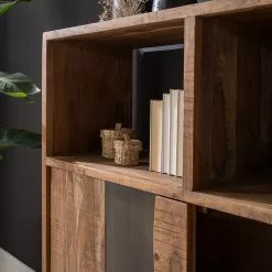 Ars manufacti Büroschrank Domme - Akazie massiv / Eisen - Akazie / Anthrazit -Büromöbel Verkaufsgeschäft 1000246786 220705 022 MOOD DETAILS P000000001000246786 mood