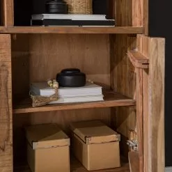 Ars manufacti Büroschrank Domme - Akazie massiv / Eisen - Akazie / Anthrazit -Büromöbel Verkaufsgeschäft 1000246786 220705 023 MOOD DETAILS P000000001000246786 mood