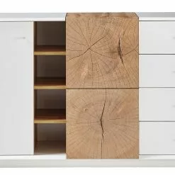 Loftscape Sideboard Crecora II - Weiß / Eiche Dekor -Büromöbel Verkaufsgeschäft 1000246791 210727 12504700010 DETAILS P000000001000246791