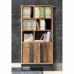 Ars manufacti Büroregal Domme - Akazie massiv / Eisen - Akazie / Anthrazit -Büromöbel Verkaufsgeschäft 1000246832 211001 14353800038 MOOD DETAILS P000000001000246832 mood