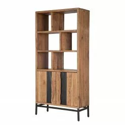 Ars manufacti Büroregal Domme - Akazie massiv / Eisen - Akazie / Anthrazit