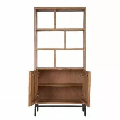 Ars manufacti Büroregal Domme - Akazie massiv / Eisen - Akazie / Anthrazit -Büromöbel Verkaufsgeschäft 1000246832 220406 032 DETAILS P000000001000246832