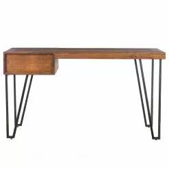 Wolf-Möbel Schreibtisch Bubry - Akazie massiv / Eisen - Akazie / Anthrazit -Büromöbel Verkaufsgeschäft 1000246833 220330 032 DETAILS P000000001000246833