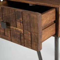 Wolf-Möbel Schreibtisch Bubry - Akazie massiv / Eisen - Akazie / Anthrazit -Büromöbel Verkaufsgeschäft 1000246833 220330 034 DETAILS P000000001000246833