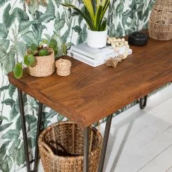 Wolf-Möbel Schreibtisch Bubry - Akazie massiv / Eisen - Akazie / Anthrazit -Büromöbel Verkaufsgeschäft 1000246833 220610 030 DETAILS P000000001000246833