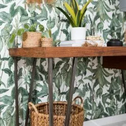 Wolf-Möbel Schreibtisch Bubry - Akazie massiv / Eisen - Akazie / Anthrazit -Büromöbel Verkaufsgeschäft 1000246833 220610 050 DETAILS P000000001000246833