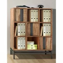 Ars manufacti Büroregal Domme II - Akazie massiv / Eisen - Akazie / Anthrazit -Büromöbel Verkaufsgeschäft 1000246834 211001 14353700034 MOOD DETAILS P000000001000246834 mood