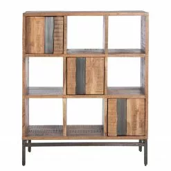 Ars manufacti Büroregal Domme II - Akazie massiv / Eisen - Akazie / Anthrazit -Büromöbel Verkaufsgeschäft 1000246834 220406 030 DETAILS P000000001000246834